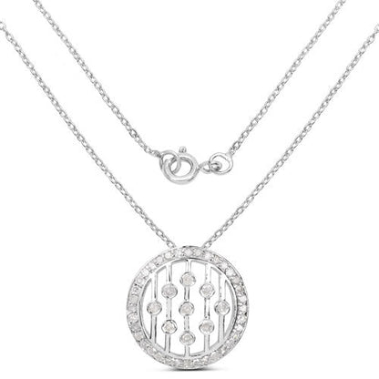 0.53 Carat Genuine White Diamond .925 Sterling Silver Pendant by Bids.com