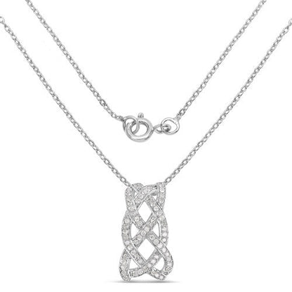 0.54 Carat Genuine White Diamond .925 Sterling Silver Pendant by Bids.com