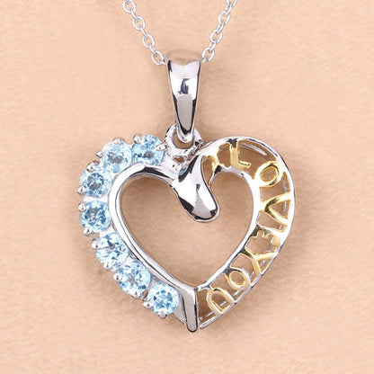 0.84 Carat Genuine Swiss Blue Topaz .925 Sterling Silver Pendant by Bids.com