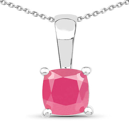 1.80 Carat Genuine Emerald, Glass Filled Ruby &amp; Glass Filled Sapphire .925 Sterling Silver Pendant by Bids.com