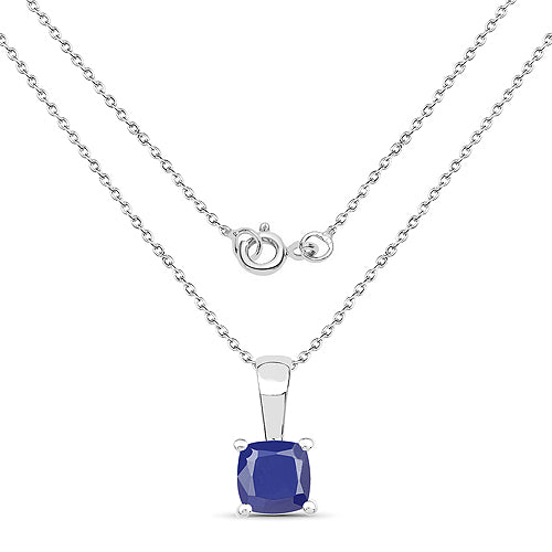 1.80 Carat Genuine Emerald, Glass Filled Ruby &amp; Glass Filled Sapphire .925 Sterling Silver Pendant by Bids.com