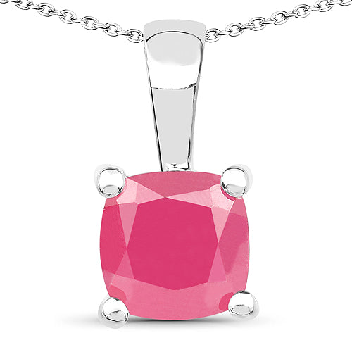 3.00 Carat Genuine Emerald, Glass Filled Ruby &amp; Glass Filled Sapphire .925 Sterling Silver Pendant by Bids.com