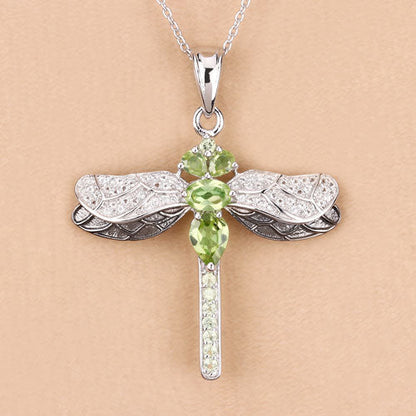 1.98 Carat Genuine Peridot and White Topaz .925 Sterling Silver Pendant by Bids.com