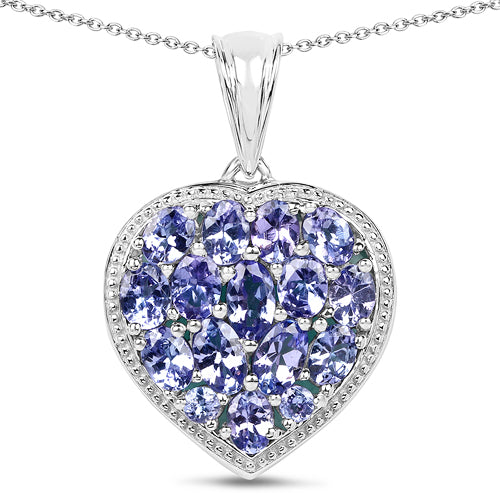 9.79 Carat Genuine Amazonite &amp; Tanzanite .925 Sterling Silver Pendant by Bids.com