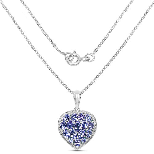 9.79 Carat Genuine Amazonite &amp; Tanzanite .925 Sterling Silver Pendant by Bids.com