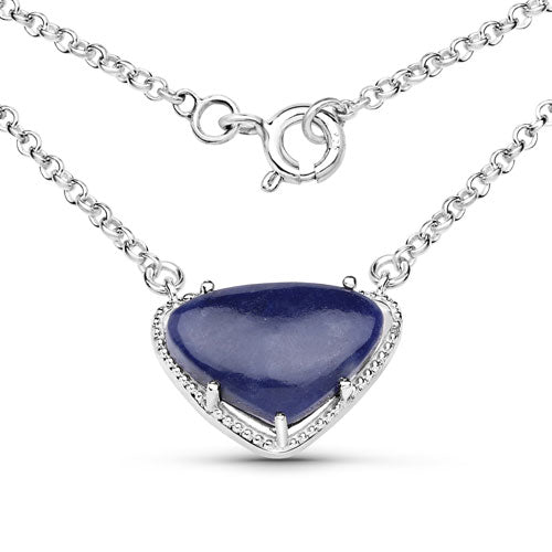 3.92 Carat Genuine Blue Aventurine .925 Sterling Silver Pendant by Bids.com