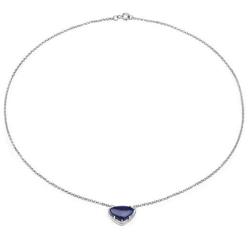 3.92 Carat Genuine Blue Aventurine .925 Sterling Silver Pendant by Bids.com