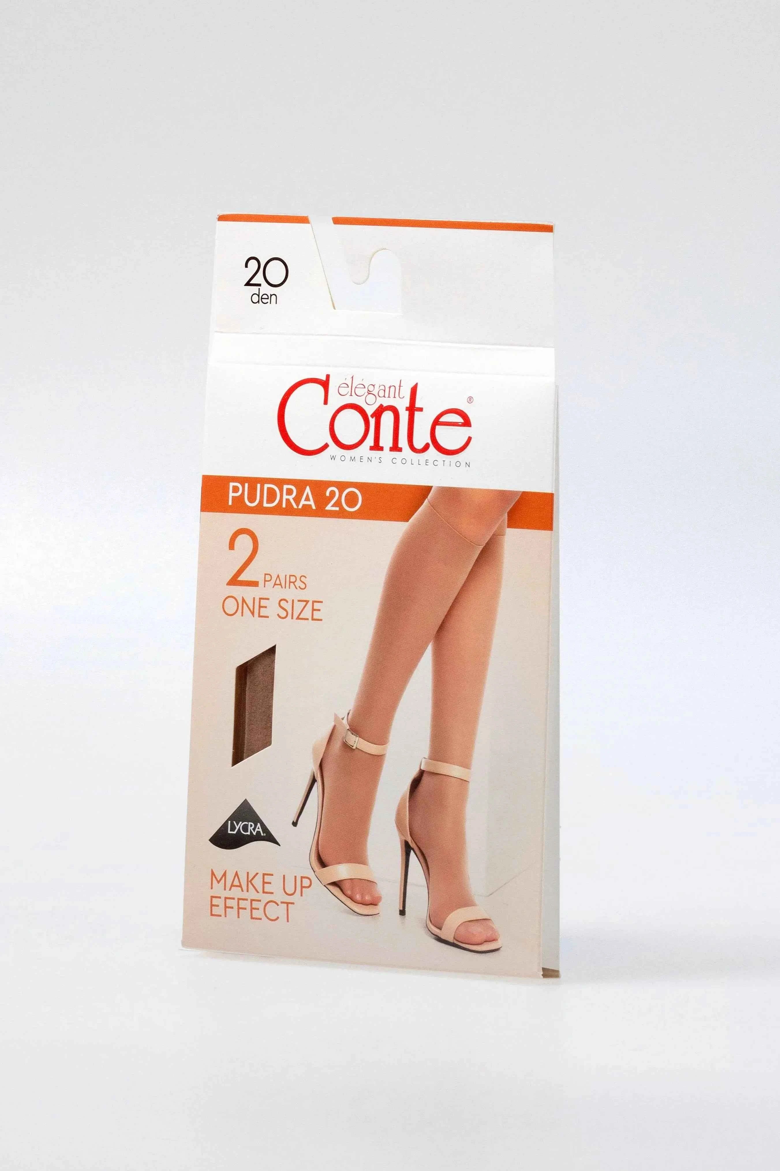 Knee Highs Conte Pudra 20 Den (2 pairs)