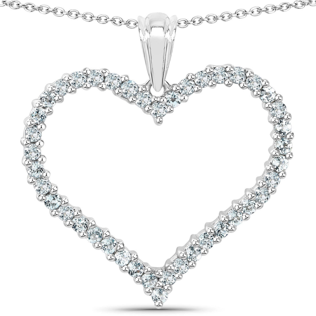 2.10 Carat Genuine Blue Topaz .925 Sterling Silver Pendant 