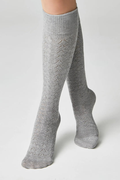 Cotton Knee Highs Conte Classic 010 - Cotton Blend and Knitted Pattern  DestGlow