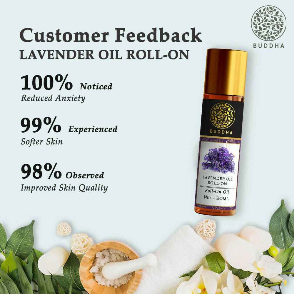 Buddha Natural Lavender Therapeutic Roll-On - For Stress Relief, Headaches, &amp; Insomnia Deodorant Roll-on