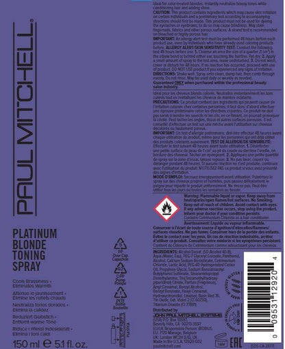 Paul Mitchell Platinum Blonde Purple Toning Spray 5.1 oz