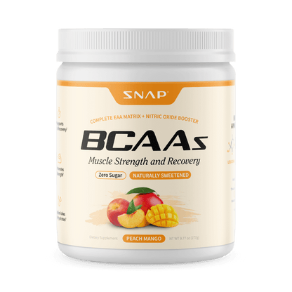 BCAA Powder (Peach Mango Flavor) by Snap Supplements