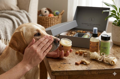 Pet Pampering Gift Box -All-Natural Pet Wellness Kit – Soothing Balms &amp; Herbal Coat Powder by Lizush