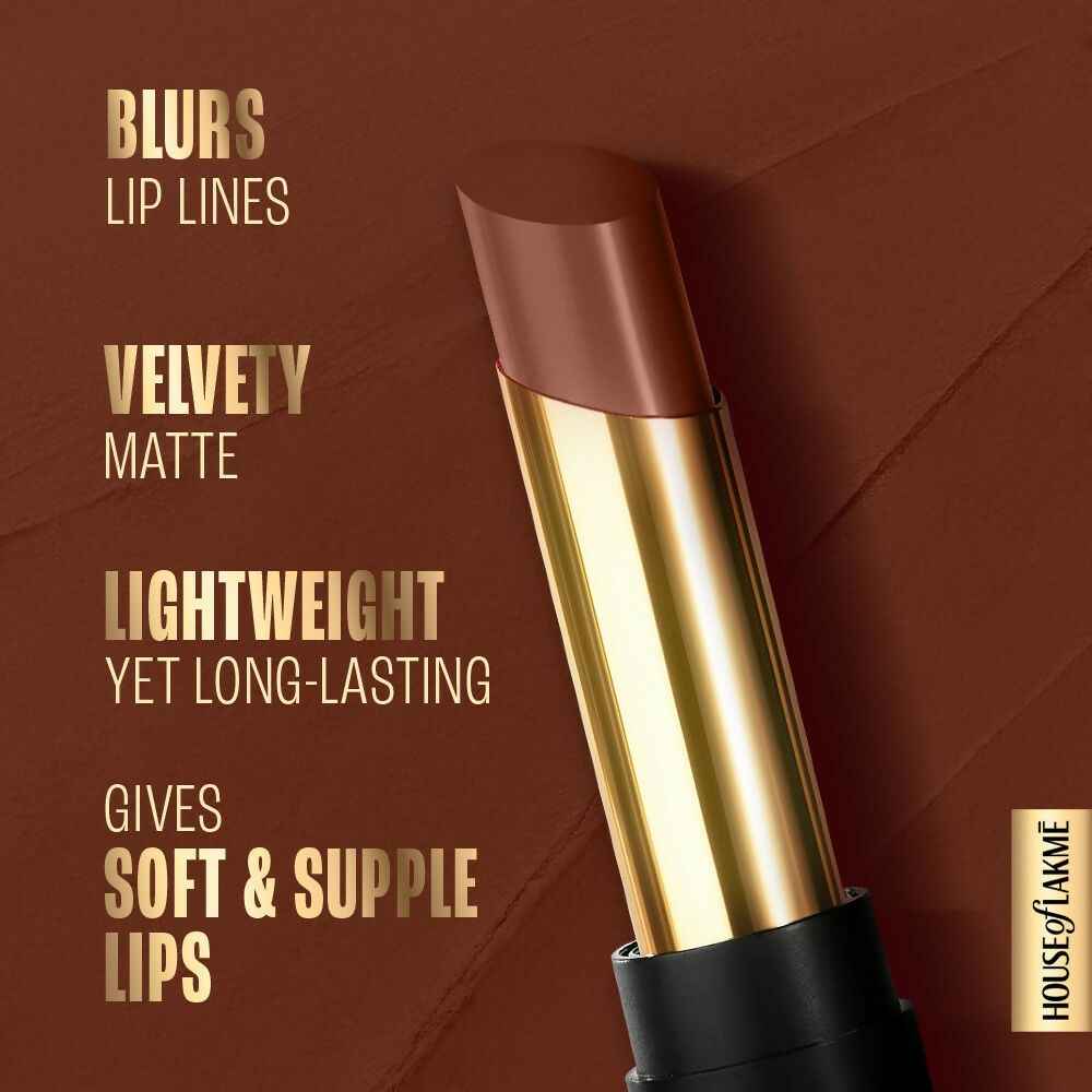 Lakme Absolute Beyond Matte Lipstick - 301 Brown Beauty