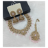 Joban Fashion Light Pink Stone Work Necklace Set