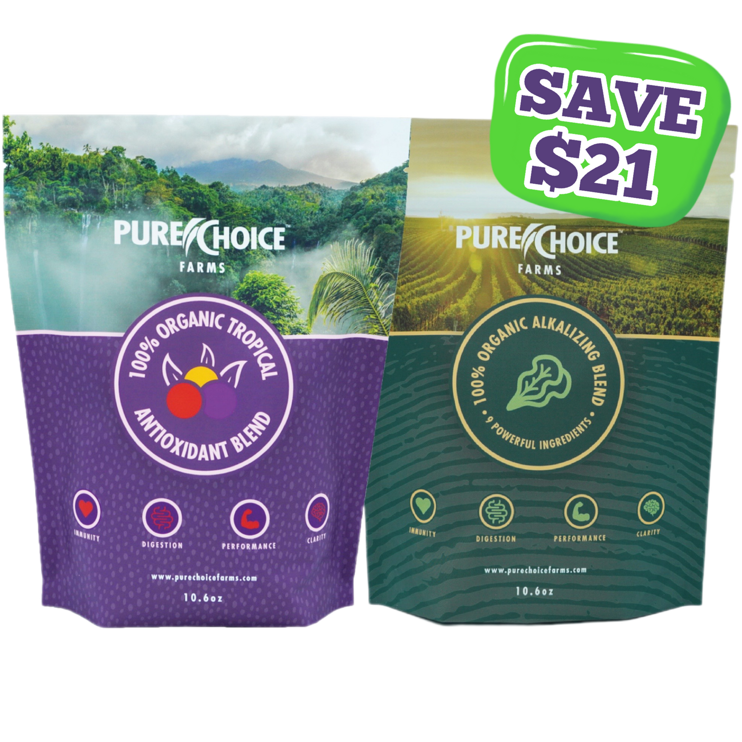 Organic Tropics &amp; Raw Greens Micronutrient Powders