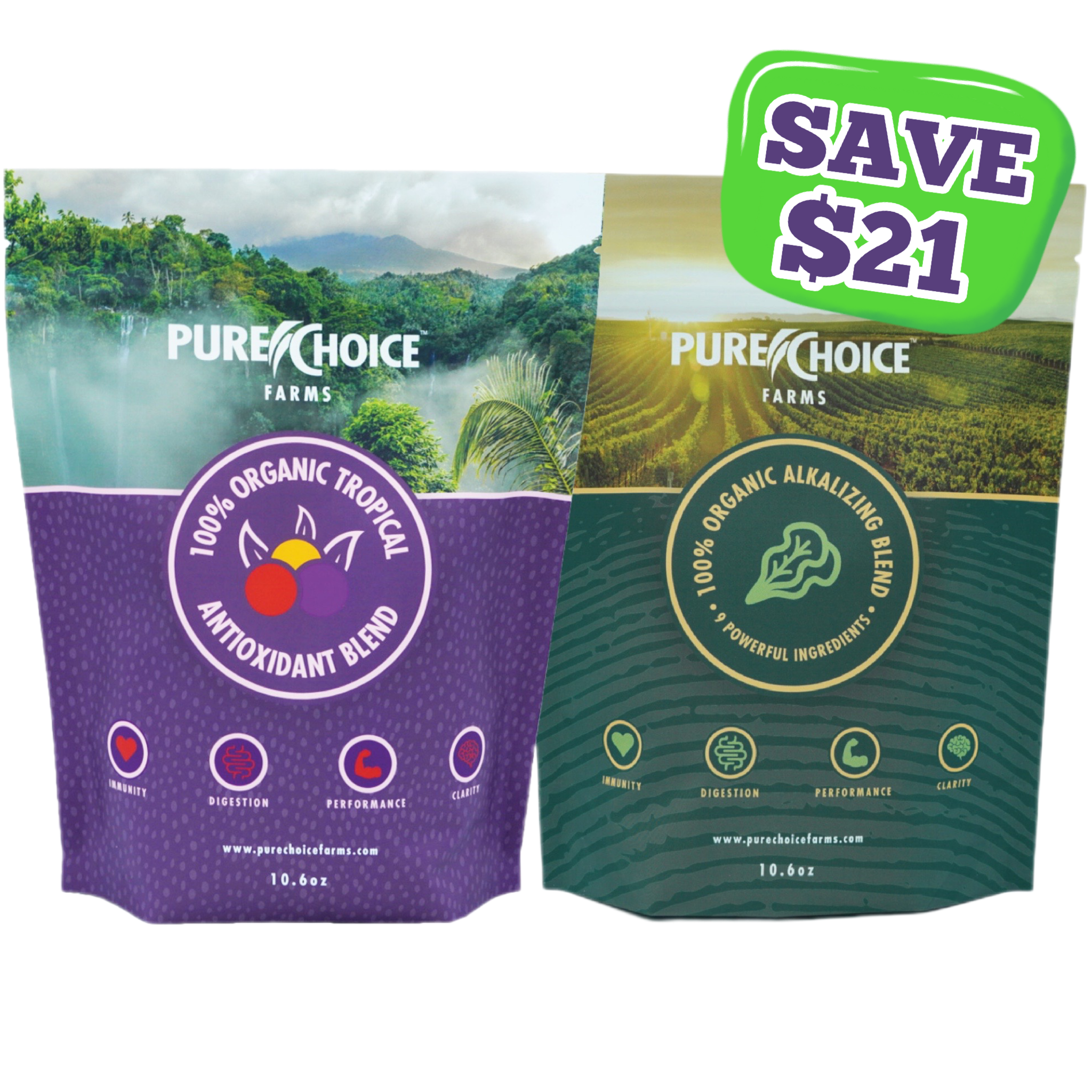 Organic Tropics &amp; Raw Greens Micronutrient Powders