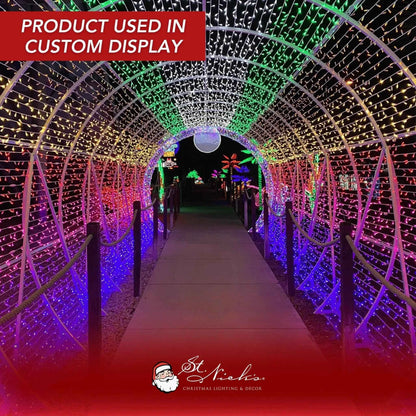 LED Mini Lights 5MM Pink Twinkle Green Wire - 6" Spacing