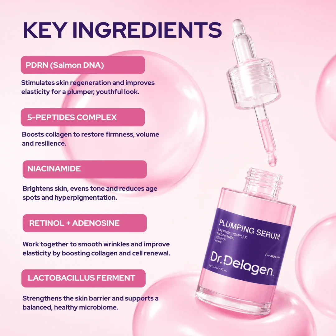 Plumping Serum - Peptides PDRN Niacinamide Retinol - DestGlow