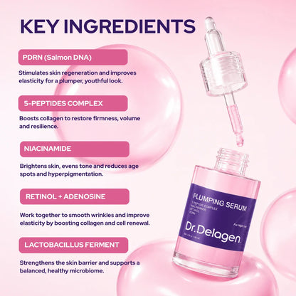 Plumping Serum - Peptides PDRN Niacinamide Retinol - DestGlow