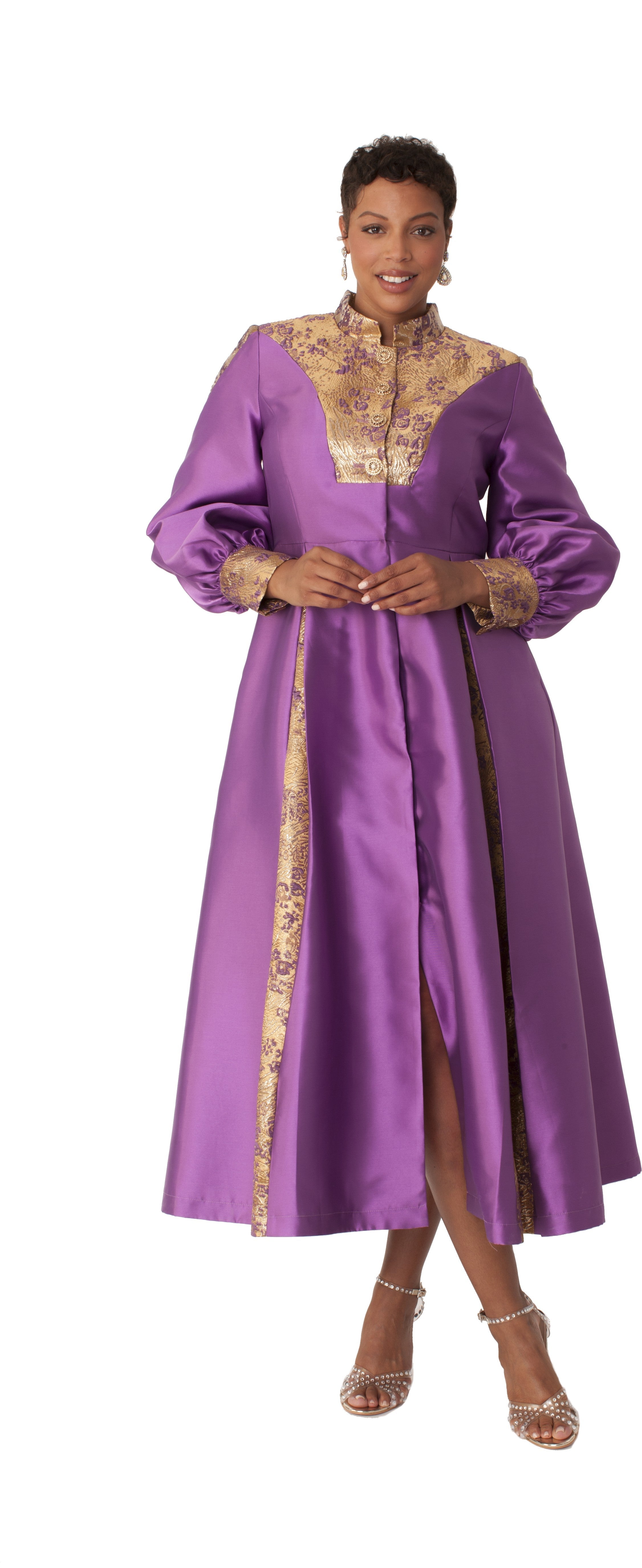Plus Size Clergy Robe with Bishop Sleeves – 4851W by Tally Taylor
