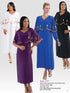 Plus Size Royal Gold Choir Robe Dress with Detachable Cape – 3257W by Tally Taylor