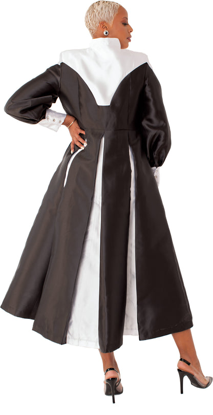 Plus Size Two-Toned Woven Cassock Robe- 4802W by Tally Taylor