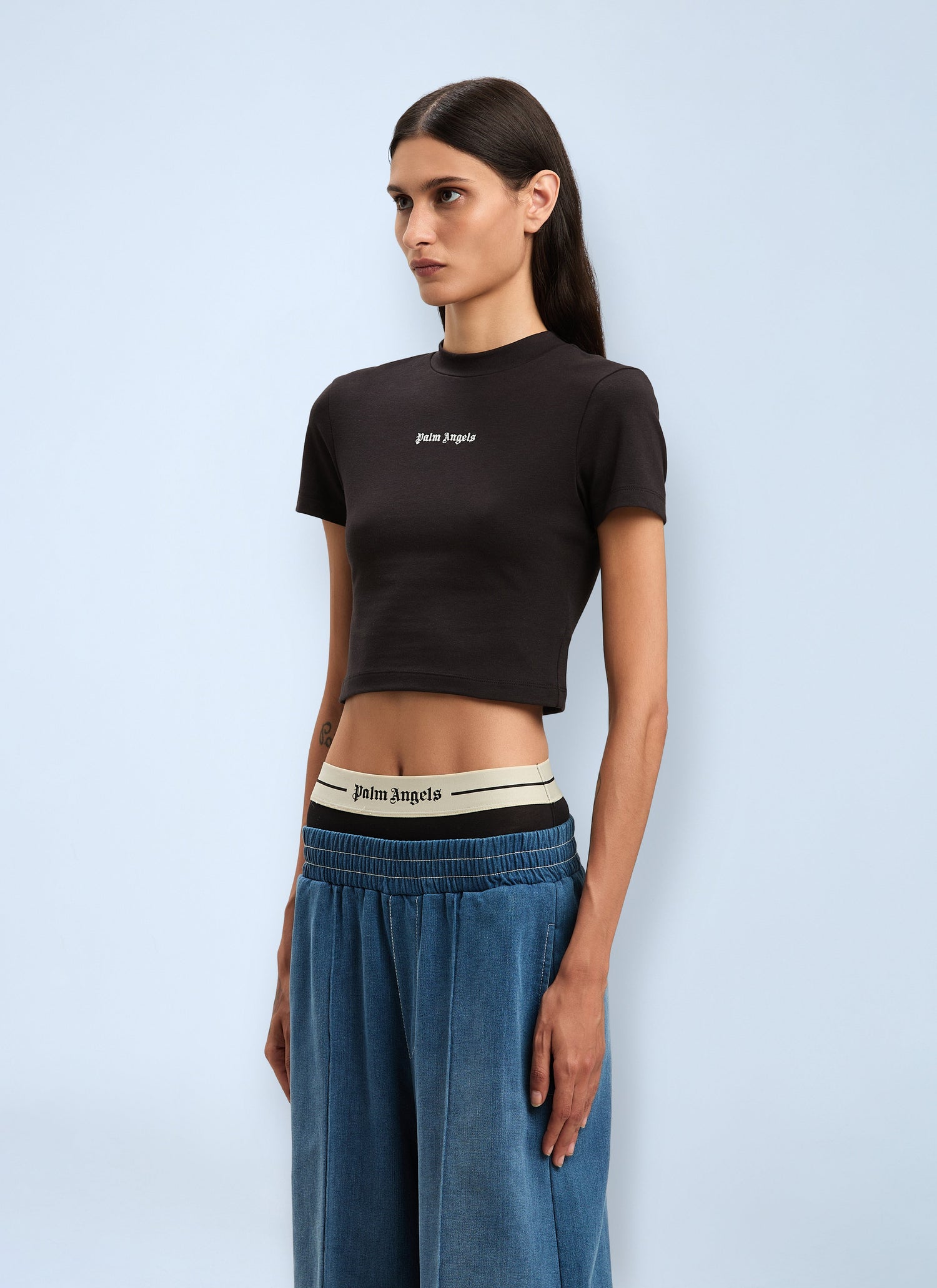 Palm Angels Women Logo Motif T-Shirt by Luosophy