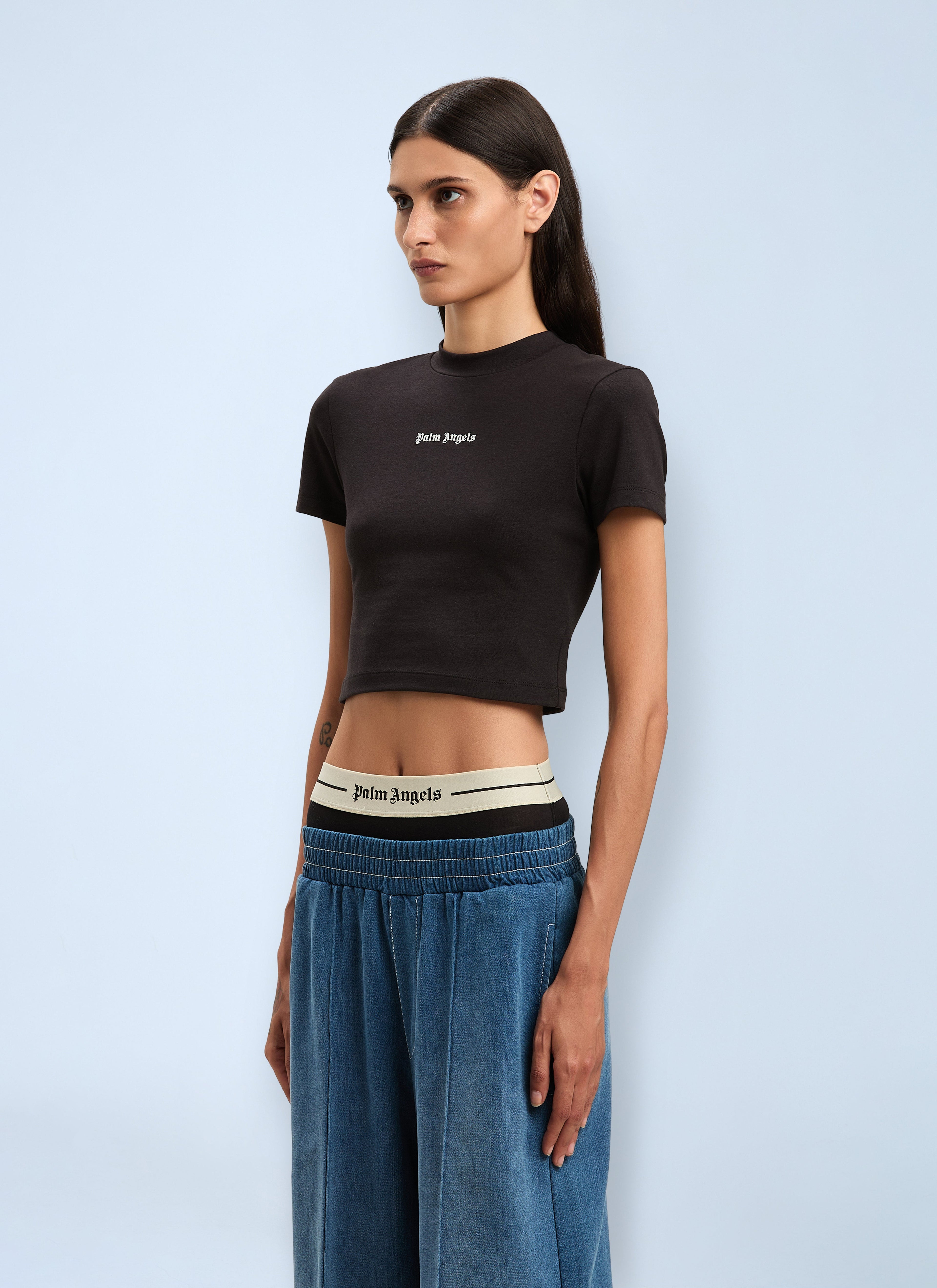 Palm Angels Women Logo Motif T-Shirt by Luosophy