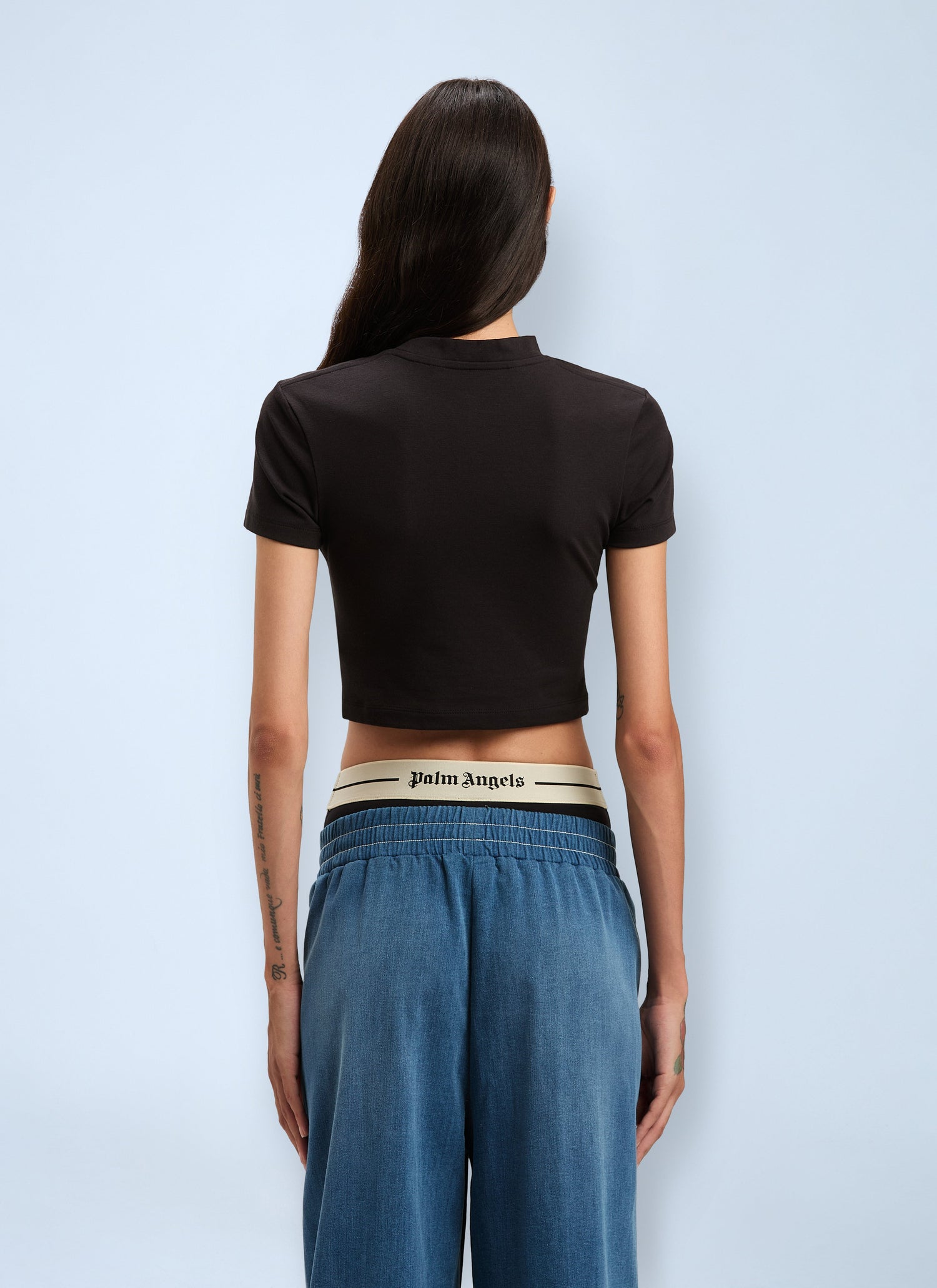 Palm Angels Women Logo Motif T-Shirt by Luosophy
