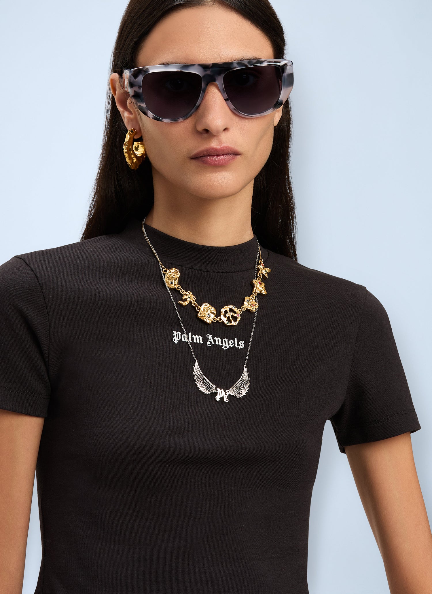 Palm Angels Women Logo Motif T-Shirt by Luosophy