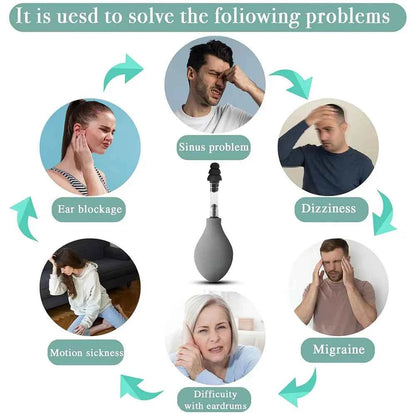 EarEase™ Portable Ear Pressure Relief Tool – 3 Interchangeable Tips