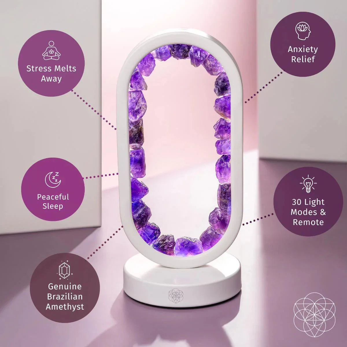 Portal To Peace - Amethyst Lamp Of Stress Relief - DestGlow
