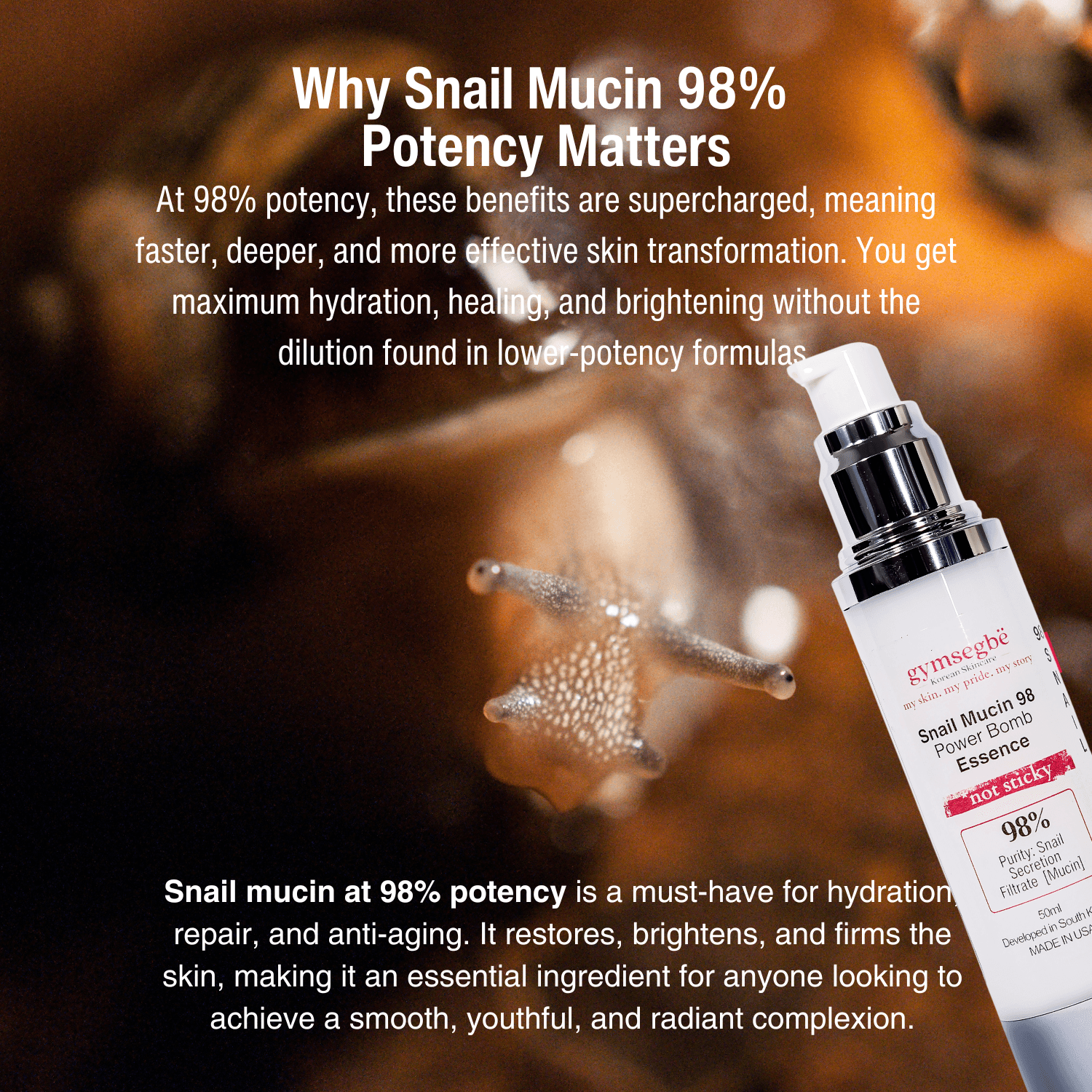 Snail Mucin 98 Power Bomb Essence by gymsegbë