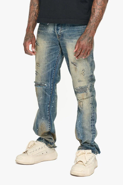 Valabasas Pox Straight Leg Jeans - Dirty Vintage Wash by Denim Exchange