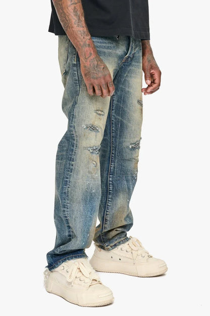 Valabasas Pox Straight Leg Jeans - Dirty Vintage Wash by Denim Exchange