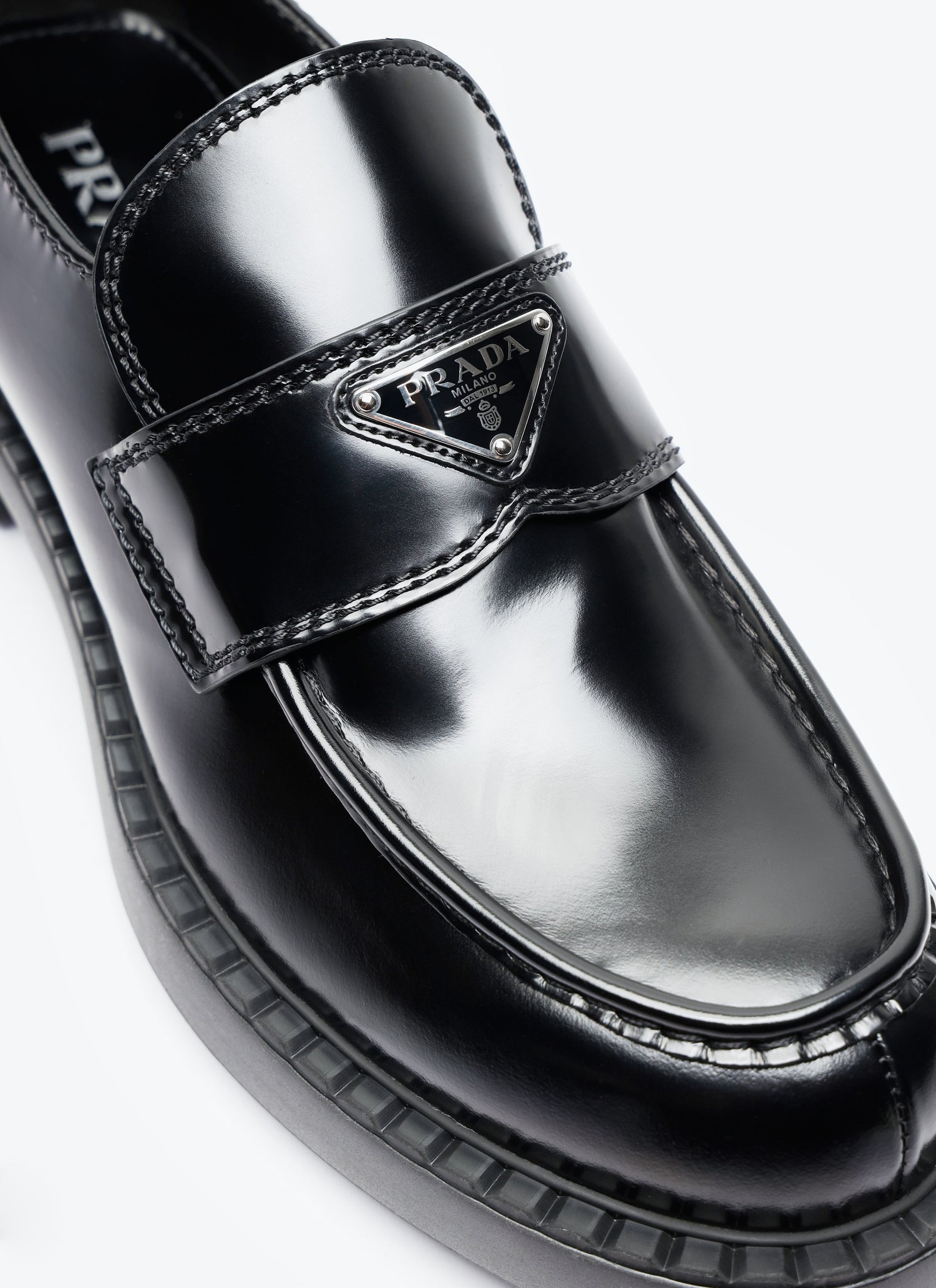 Prada Men Chocolate Loafers by Luosophy