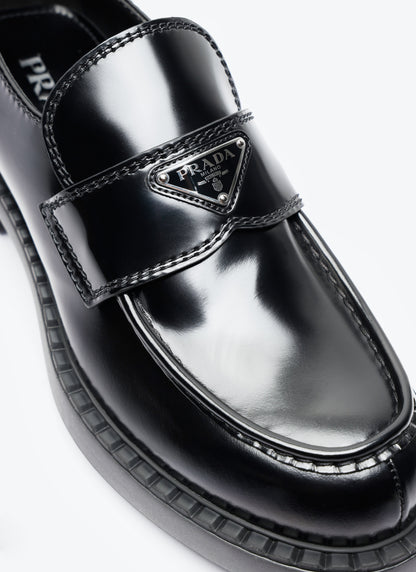Prada Men Chocolate Loafers by Luosophy