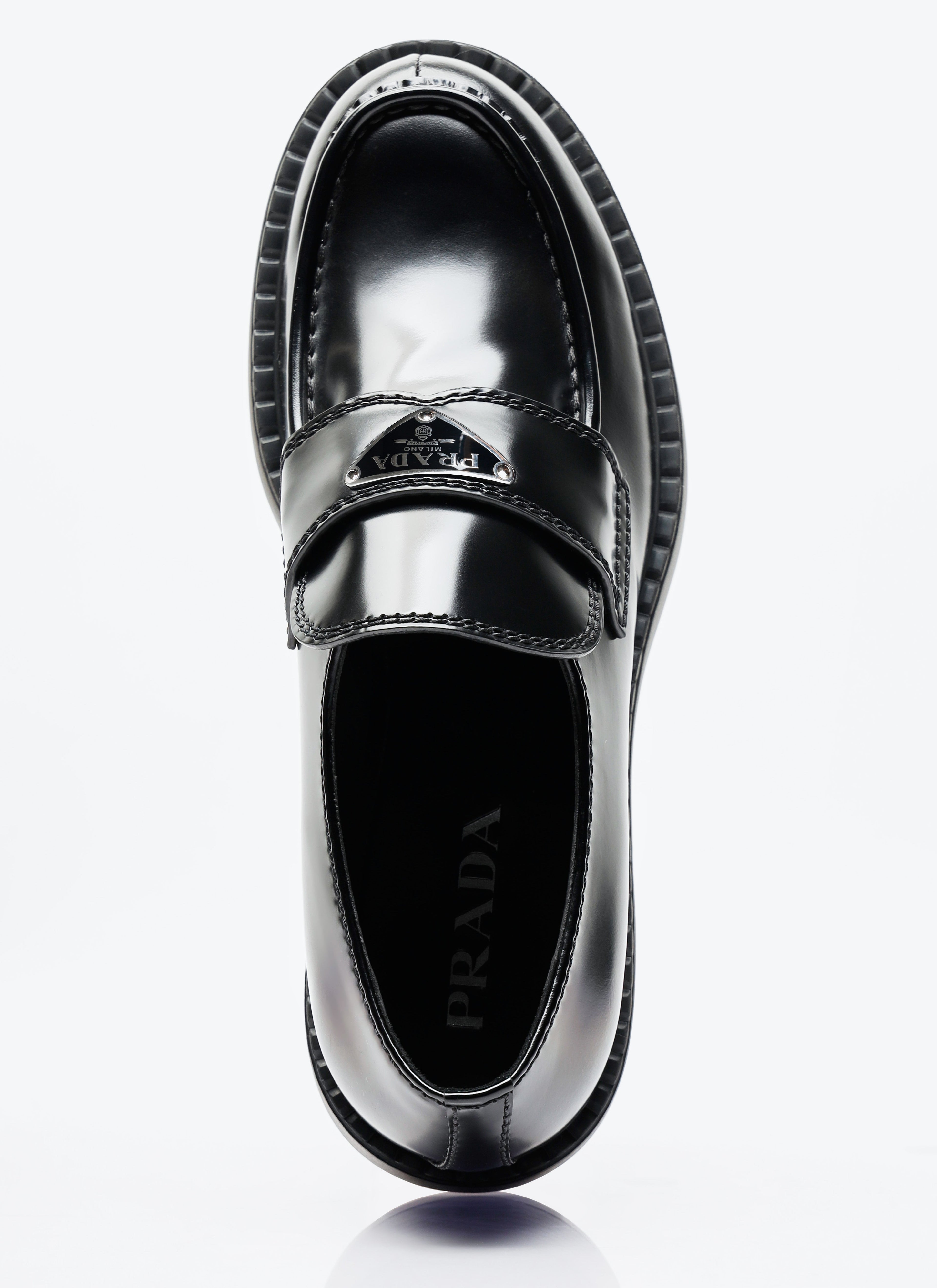 Prada Men Chocolate Loafers by Luosophy