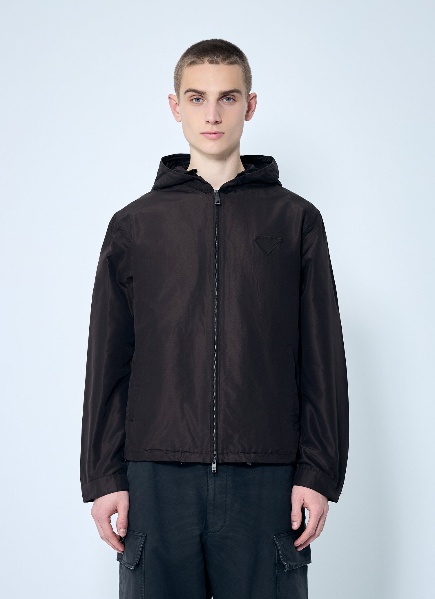 Prada Men Silk Hooded Jacket by Luosophy