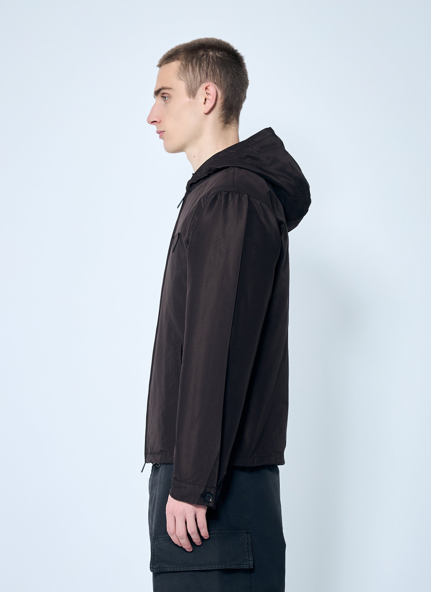 Prada Men Silk Hooded Jacket by Luosophy