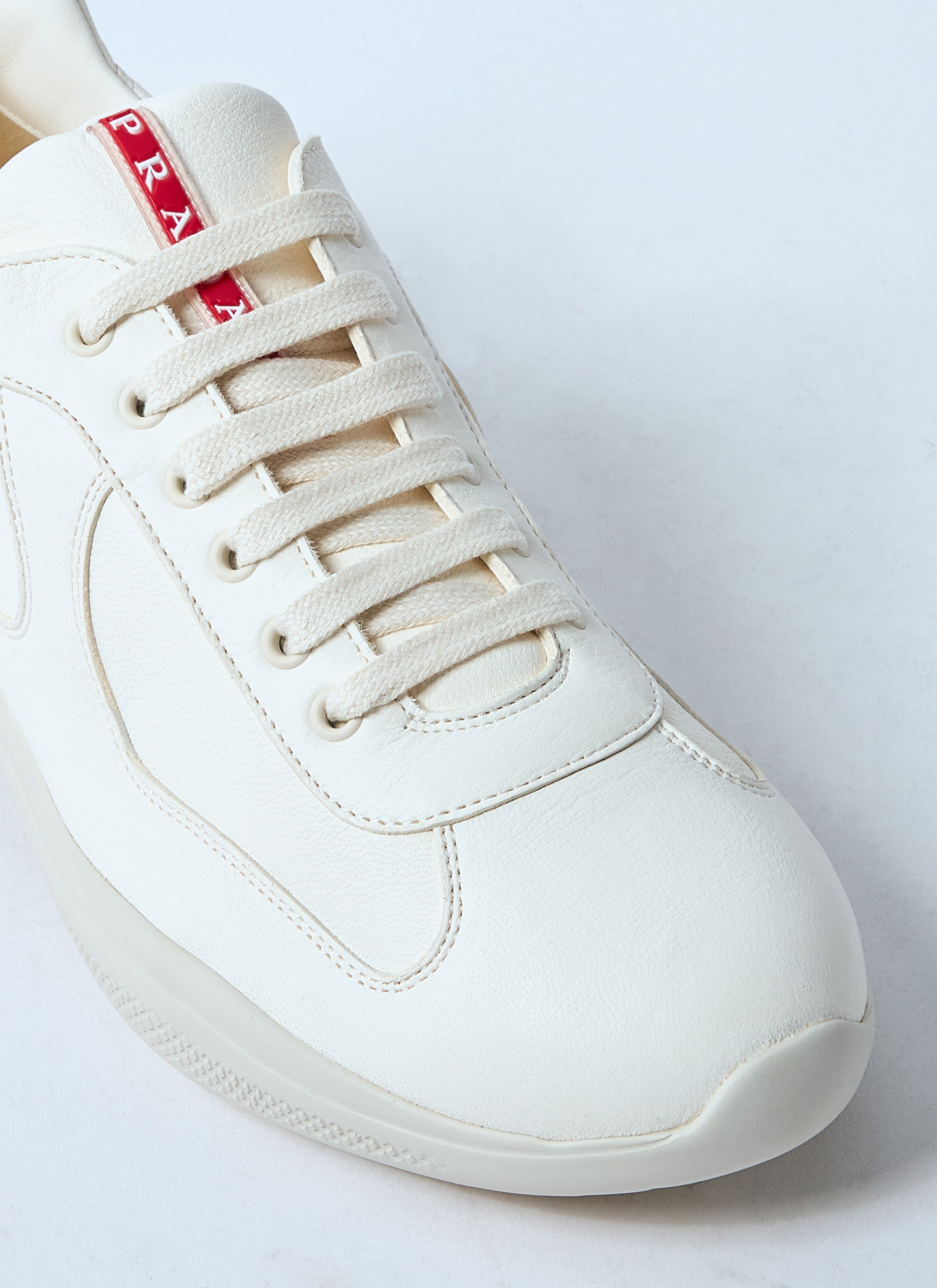 Prada Men Leather Low-Top Sneakers by Luosophy