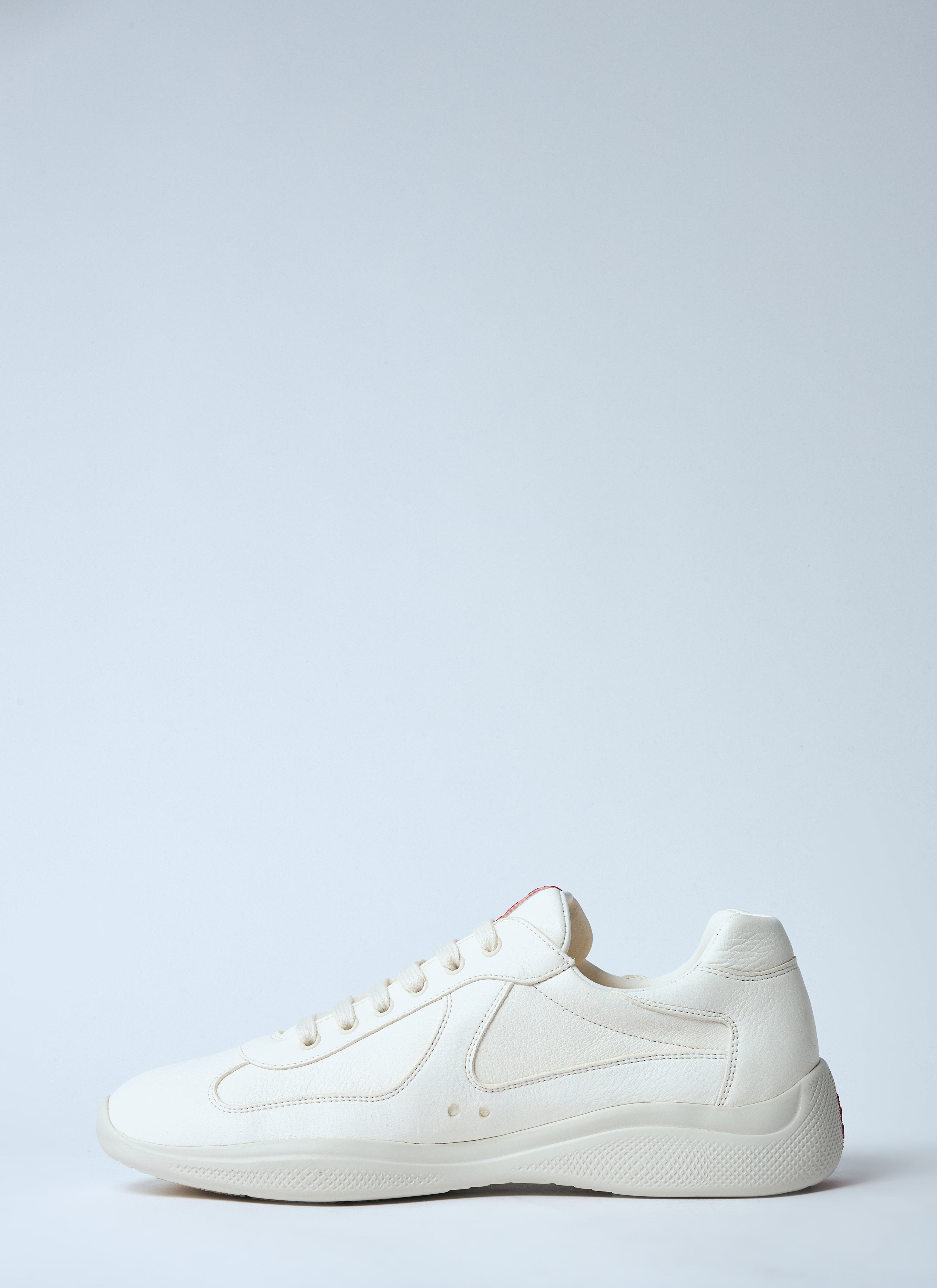 Prada Men Leather Low-Top Sneakers 