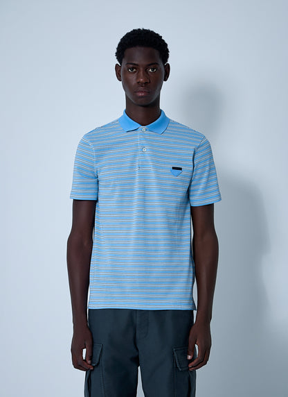 Prada Men Logo Motif Polo Shirt 
