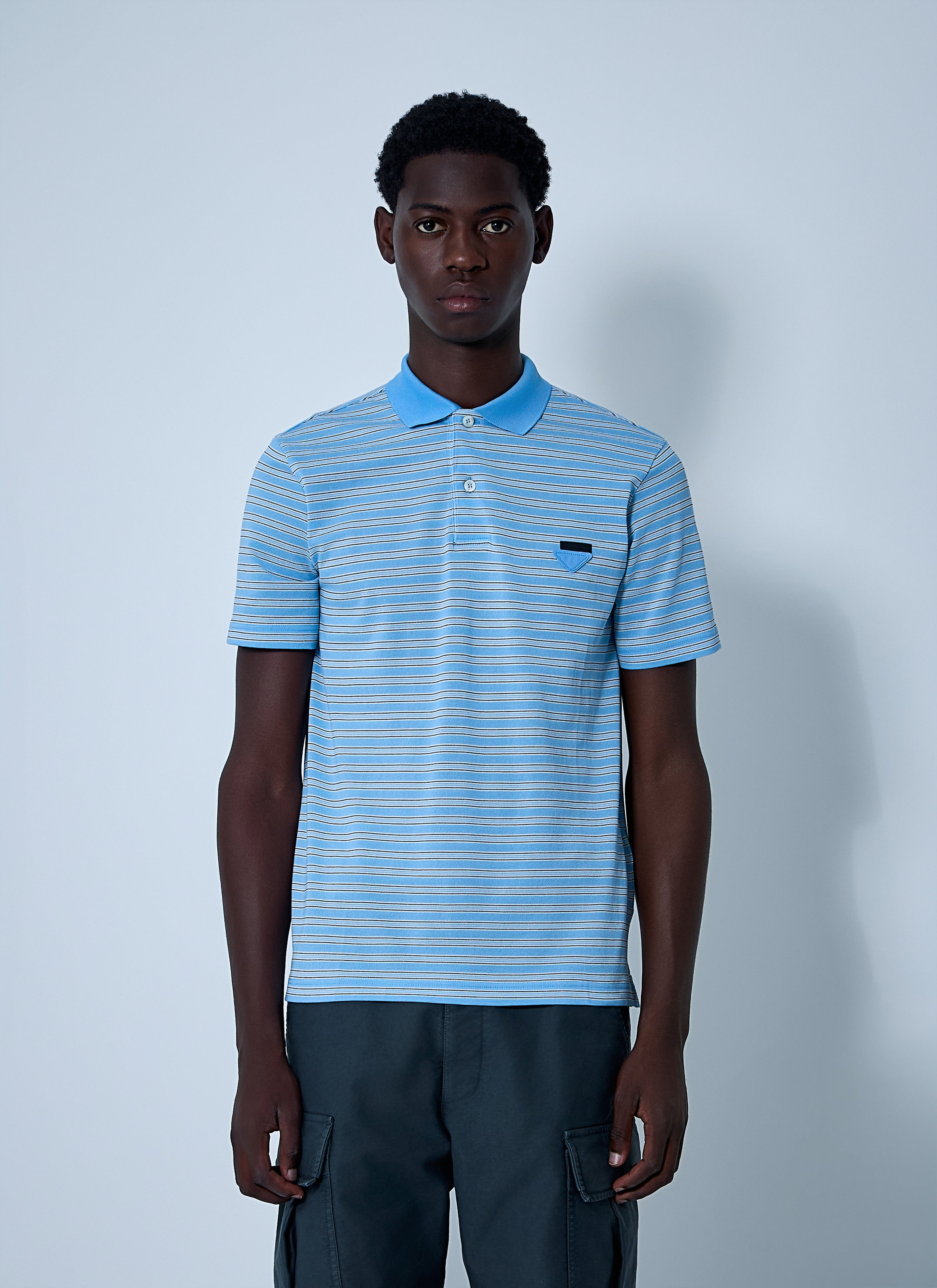 Prada Men Logo Motif Polo Shirt