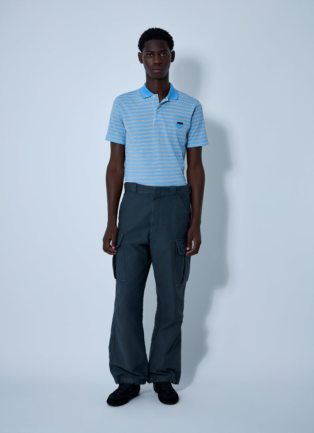 Prada Men Logo Motif Polo Shirt by Luosophy