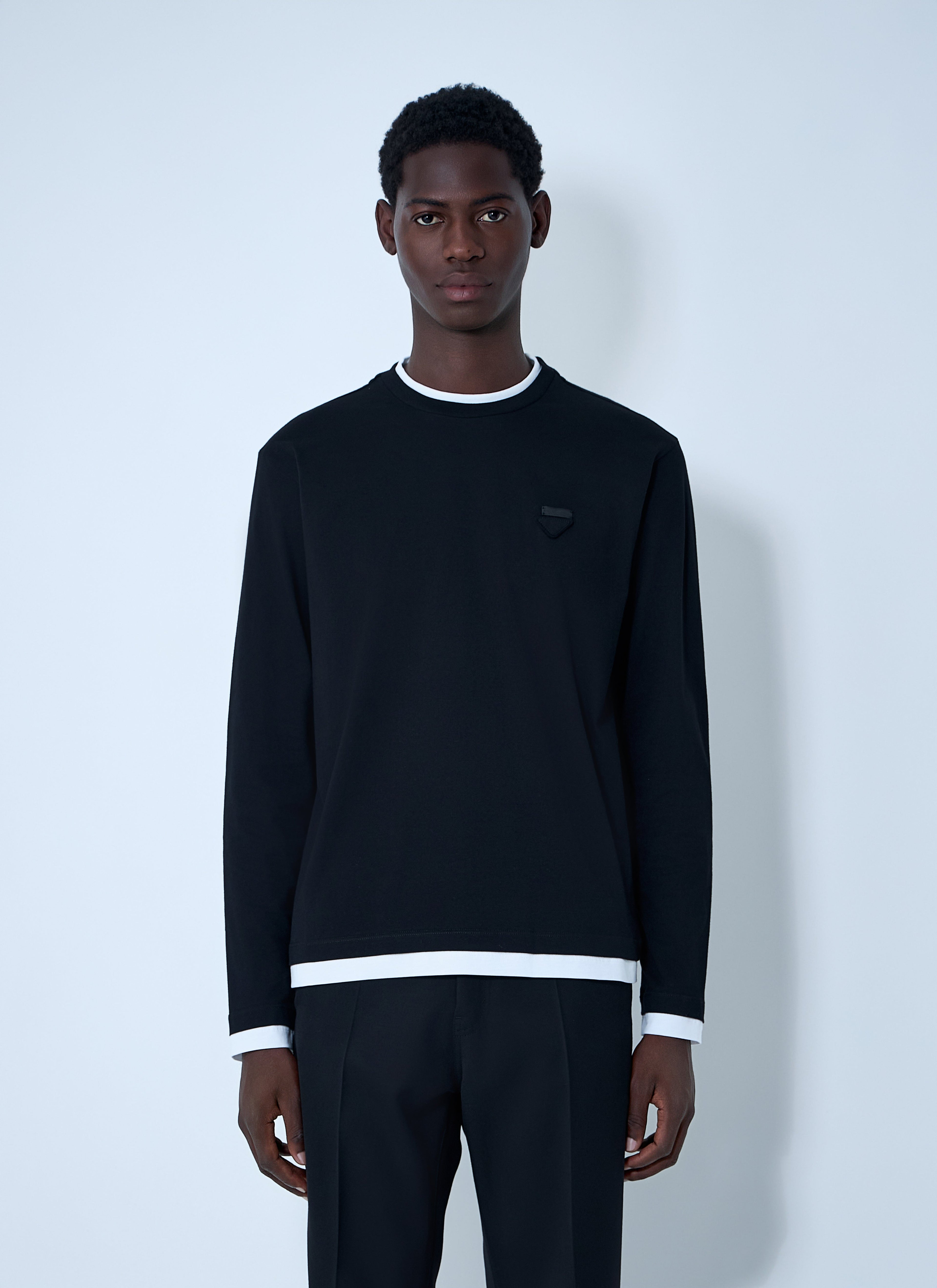 Prada Men Logo Motif T-Shirt by Luosophy