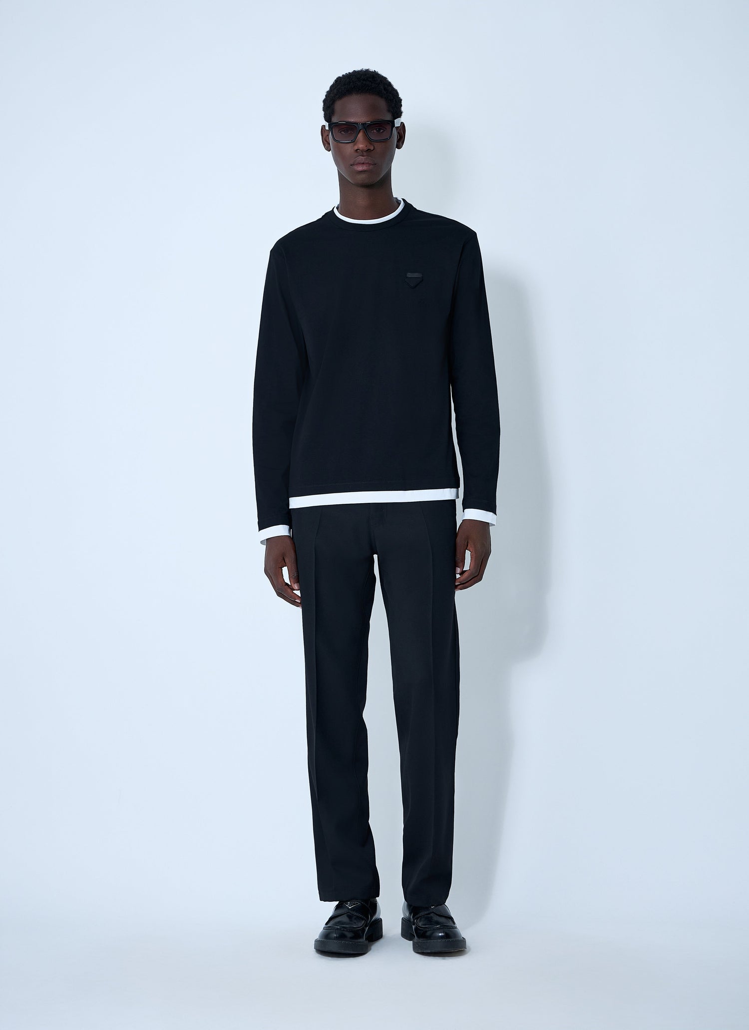 Prada Men Logo Motif T-Shirt by Luosophy