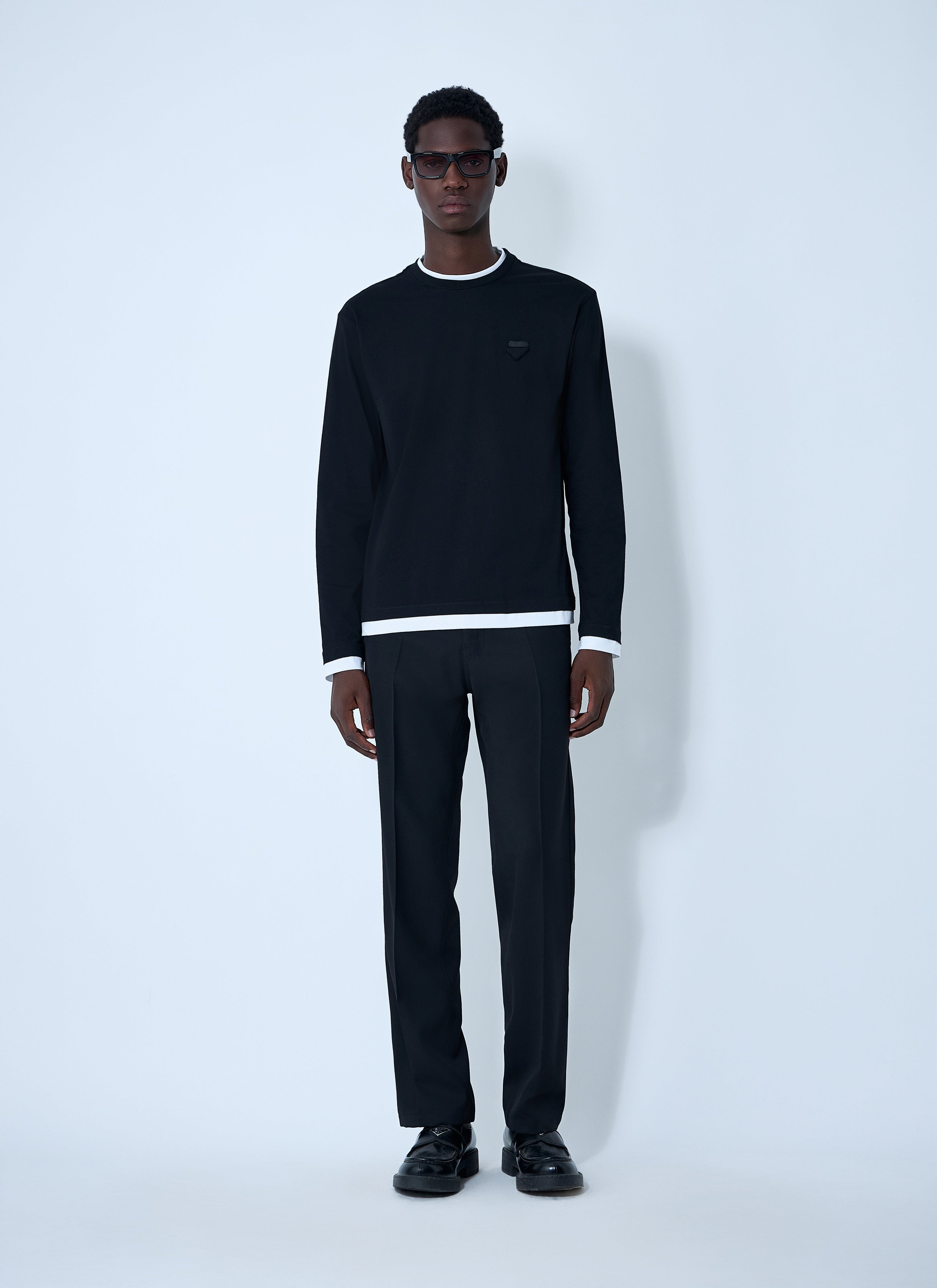 Prada Men Logo Motif T-Shirt by Luosophy